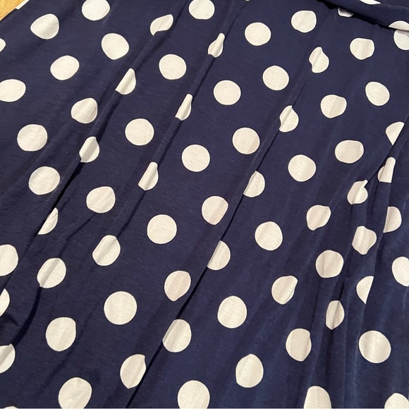 Mix by 41 Hawthorn Kassidy Blue and White Polka Dot Faux Wrap Dress Womens Large - Picture 2 of 4